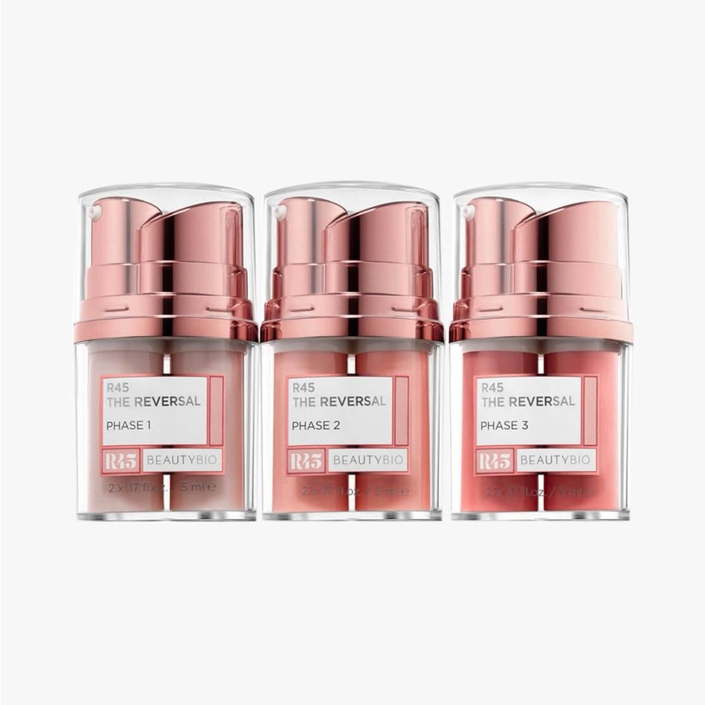 BeautyBio R45 The Reversal 3-Phase Retinol Booster System 6 x 0.17 fl. oz. New